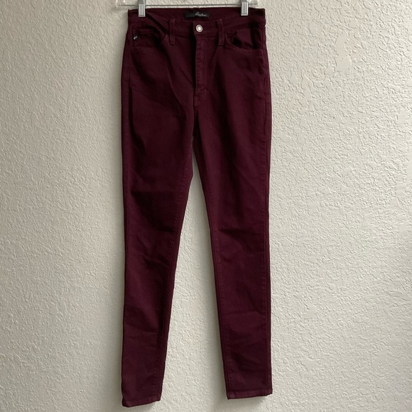 KanCan Stretch Skinny Jeans Burgundy Style #KC1655BU Colorful Women’s 7/27 - Picture 1 of 13